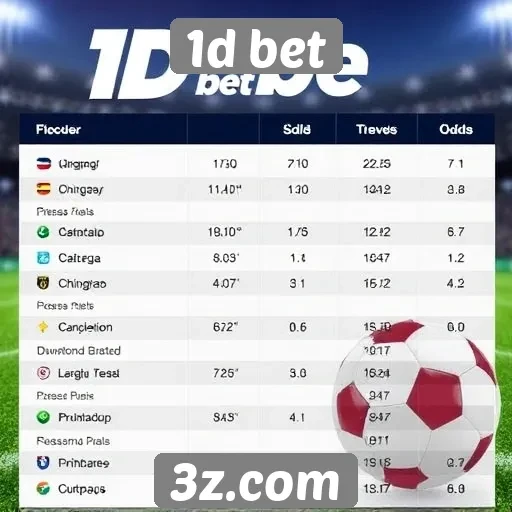 Comparação das odds no 1d bet com outros sites